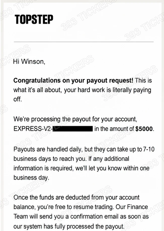 Payout or account result